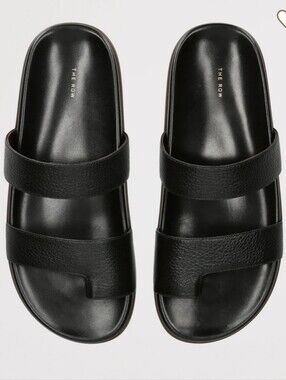 The Row Hugh Leather Sandals